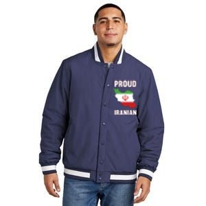 Iran Flag Map Iranian Pride Insulated Varsity Jacket