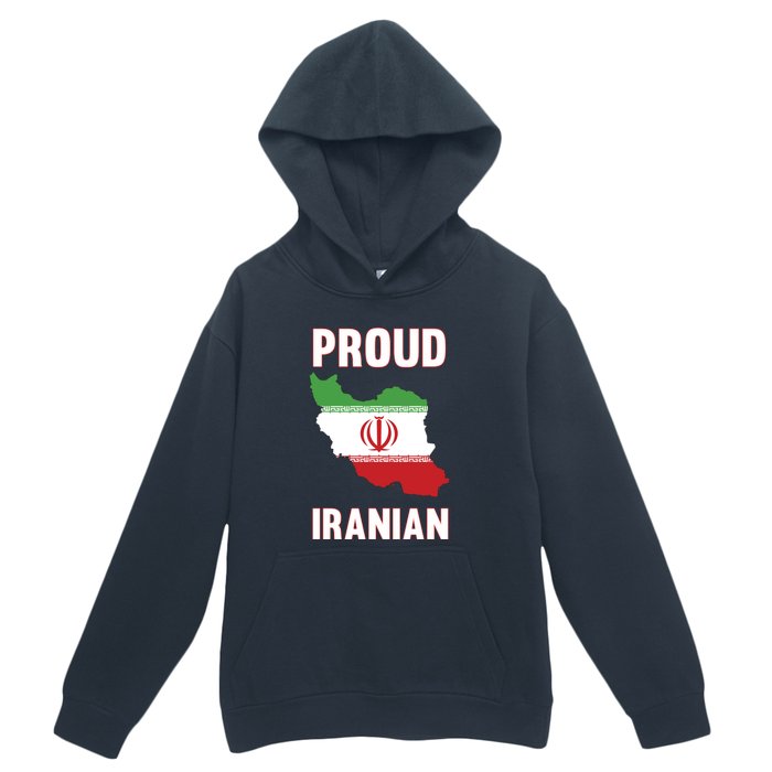 Iran Flag Map Iranian Pride Urban Pullover Hoodie