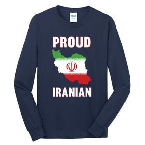 Iran Flag Map Iranian Pride Tall Long Sleeve T-Shirt