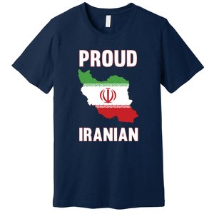 Iran Flag Map Iranian Pride Premium T-Shirt