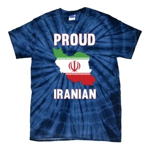 Iran Flag Map Iranian Pride Tie-Dye T-Shirt