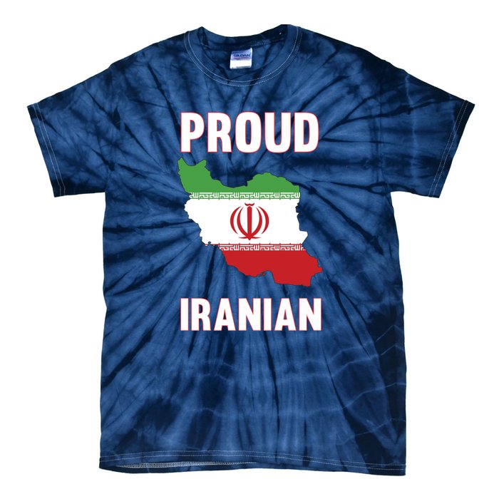 Iran Flag Map Iranian Pride Tie-Dye T-Shirt