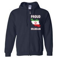 Iran Flag Map Iranian Pride Full Zip Hoodie