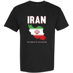 Iran Flag Map Iranian Pride Garment-Dyed Heavyweight T-Shirt