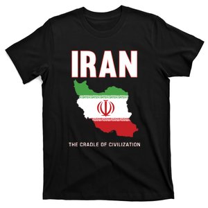 Iran Flag Map Iranian Pride T-Shirt