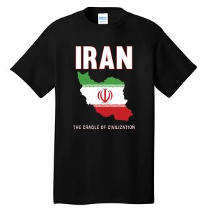 Iran Flag Map Iranian Pride Tall T-Shirt