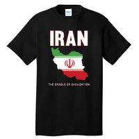 Iran Flag Map Iranian Pride Tall T-Shirt