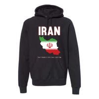 Iran Flag Map Iranian Pride Premium Hoodie