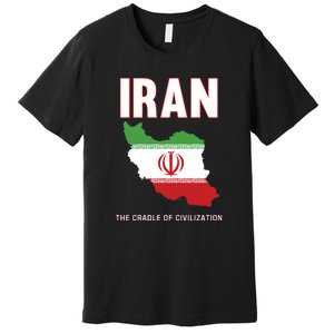 Iran Flag Map Iranian Pride Premium T-Shirt