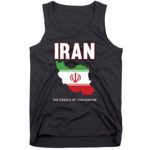 Iran Flag Map Iranian Pride Tank Top