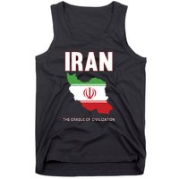 Iran Flag Map Iranian Pride Tank Top