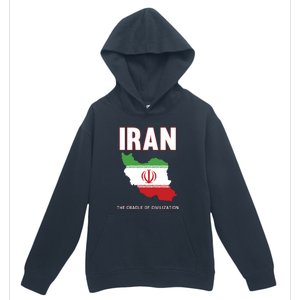 Iran Flag Map Iranian Pride Urban Pullover Hoodie