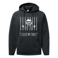 I Filed My Taxes Performance Fleece Hoodie