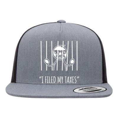 I Filed My Taxes Flat Bill Trucker Hat