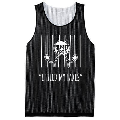 I Filed My Taxes Mesh Reversible Basketball Jersey Tank