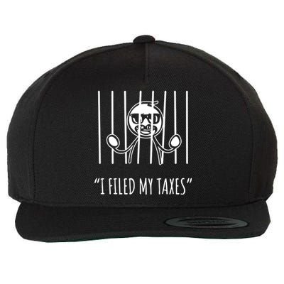 I Filed My Taxes Wool Snapback Cap