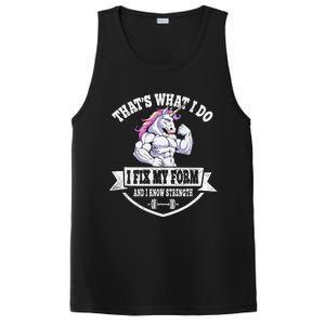 I Fix My Form Funny Unicorn Workout Training PosiCharge Competitor Tank