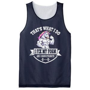 I Fix My Form Funny Unicorn Workout Training Mesh Reversible Basketball Jersey Tank