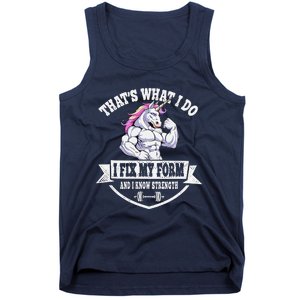 I Fix My Form Funny Unicorn Workout Training Tank Top