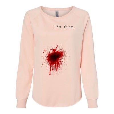 I'm Fine Meaningful Gift Flesh Wound Halloween Costume Gift Womens California Wash Sweatshirt