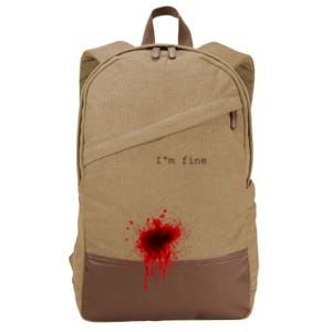 I'm Fine Meaningful Gift Flesh Wound Halloween Costume Gift Cotton Canvas Backpack