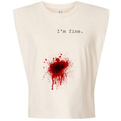 I'm Fine Meaningful Gift Flesh Wound Halloween Costume Gift Garment-Dyed Women's Muscle Tee