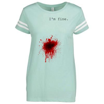 I'm Fine Meaningful Gift Flesh Wound Halloween Costume Gift Enza Ladies Jersey Football T-Shirt