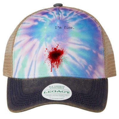 I'm Fine Meaningful Gift Flesh Wound Halloween Costume Gift Legacy Tie Dye Trucker Hat