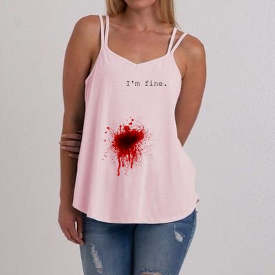 I'm Fine Meaningful Gift Flesh Wound Halloween Costume Gift Women's Strappy Tank