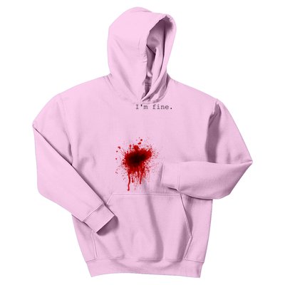 I'm Fine Meaningful Gift Flesh Wound Halloween Costume Gift Kids Hoodie