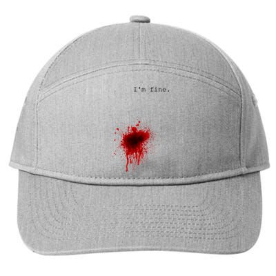 I'm Fine Meaningful Gift Flesh Wound Halloween Costume Gift 7-Panel Snapback Hat