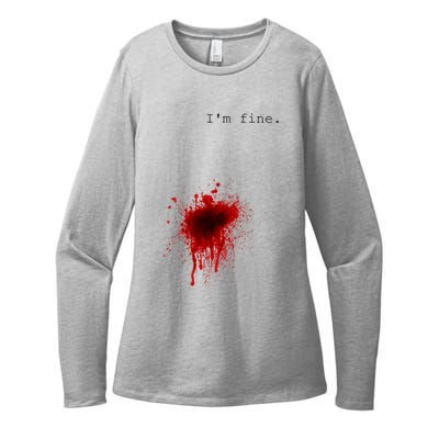 I'm Fine Meaningful Gift Flesh Wound Halloween Costume Gift Womens CVC Long Sleeve Shirt