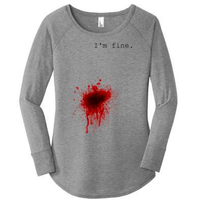 I'm Fine Meaningful Gift Flesh Wound Halloween Costume Gift Women's Perfect Tri Tunic Long Sleeve Shirt