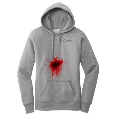 I'm Fine Meaningful Gift Flesh Wound Halloween Costume Gift Women's Pullover Hoodie