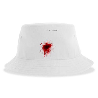 I'm Fine Meaningful Gift Flesh Wound Halloween Costume Gift Sustainable Bucket Hat