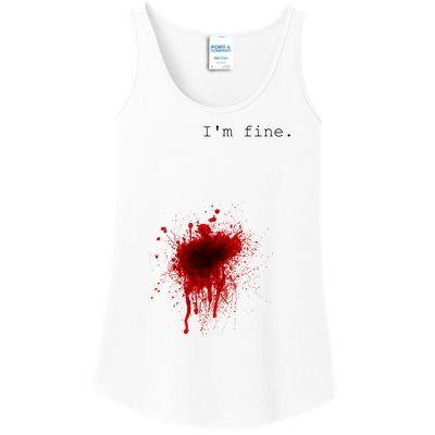 I'm Fine Meaningful Gift Flesh Wound Halloween Costume Gift Ladies Essential Tank