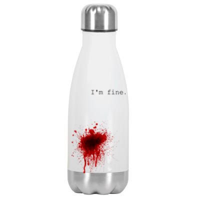 I'm Fine Meaningful Gift Flesh Wound Halloween Costume Gift Stainless Steel Insulated Water Bottle