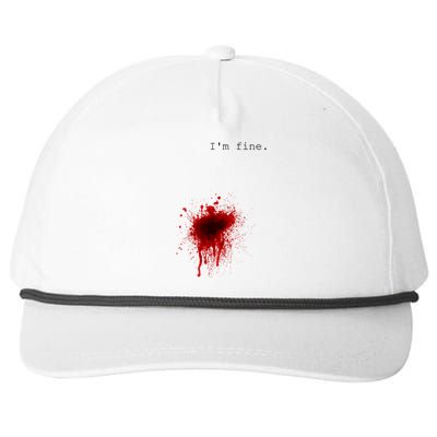 I'm Fine Meaningful Gift Flesh Wound Halloween Costume Gift Snapback Five-Panel Rope Hat