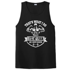 I Fix My Form Funny Weight Lifting Workout Training PosiCharge Competitor Tank