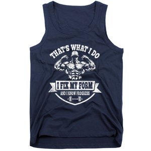 I Fix My Form Funny Weight Lifting Workout Training Tank Top