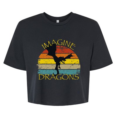 Imagine Fantasy Mythical Dragon Wings Bella+Canvas Jersey Crop Tee