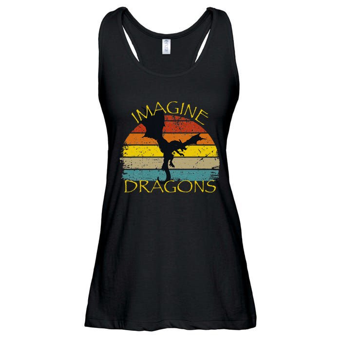 Imagine Fantasy Mythical Dragon Wings Ladies Essential Flowy Tank