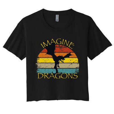 Imagine Fantasy Mythical Dragon Wings Women's Crop Top Tee