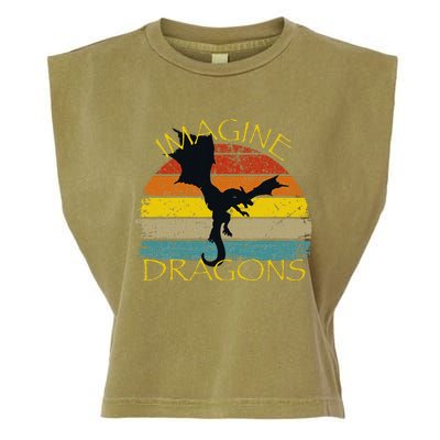 Imagine Fantasy Mythical Dragon Wings Garment-Dyed Women's Muscle Tee