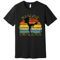 Imagine Fantasy Mythical Dragon Wings Premium T-Shirt