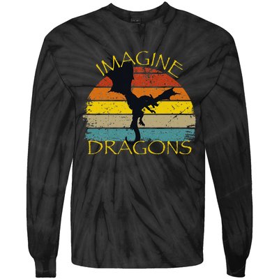 Imagine Fantasy Mythical Dragon Wings Tie-Dye Long Sleeve Shirt