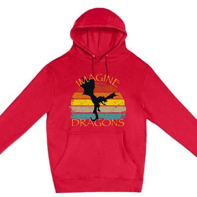 Imagine Fantasy Mythical Dragon Wings Premium Pullover Hoodie