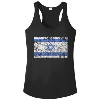 Israel Flag Necklace with Star of David Pendant Jerusalem Souvenir Ladies PosiCharge Competitor Racerback Tank