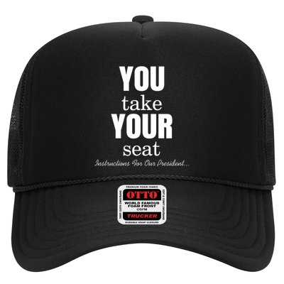 Instructions For Our President You Take Your Seat Biden's Cue Cards Trucker Hat