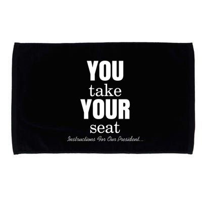 Instructions For Our President You Take Your Seat Biden's Cue Cards Microfiber Hand Towel